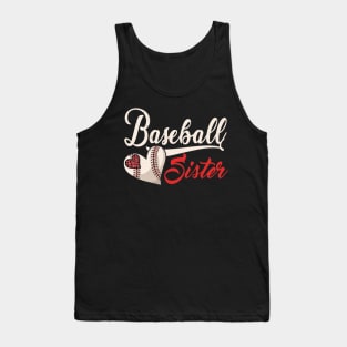 Proud Baseball Sister Of A Baseball Player Sis Tank Top